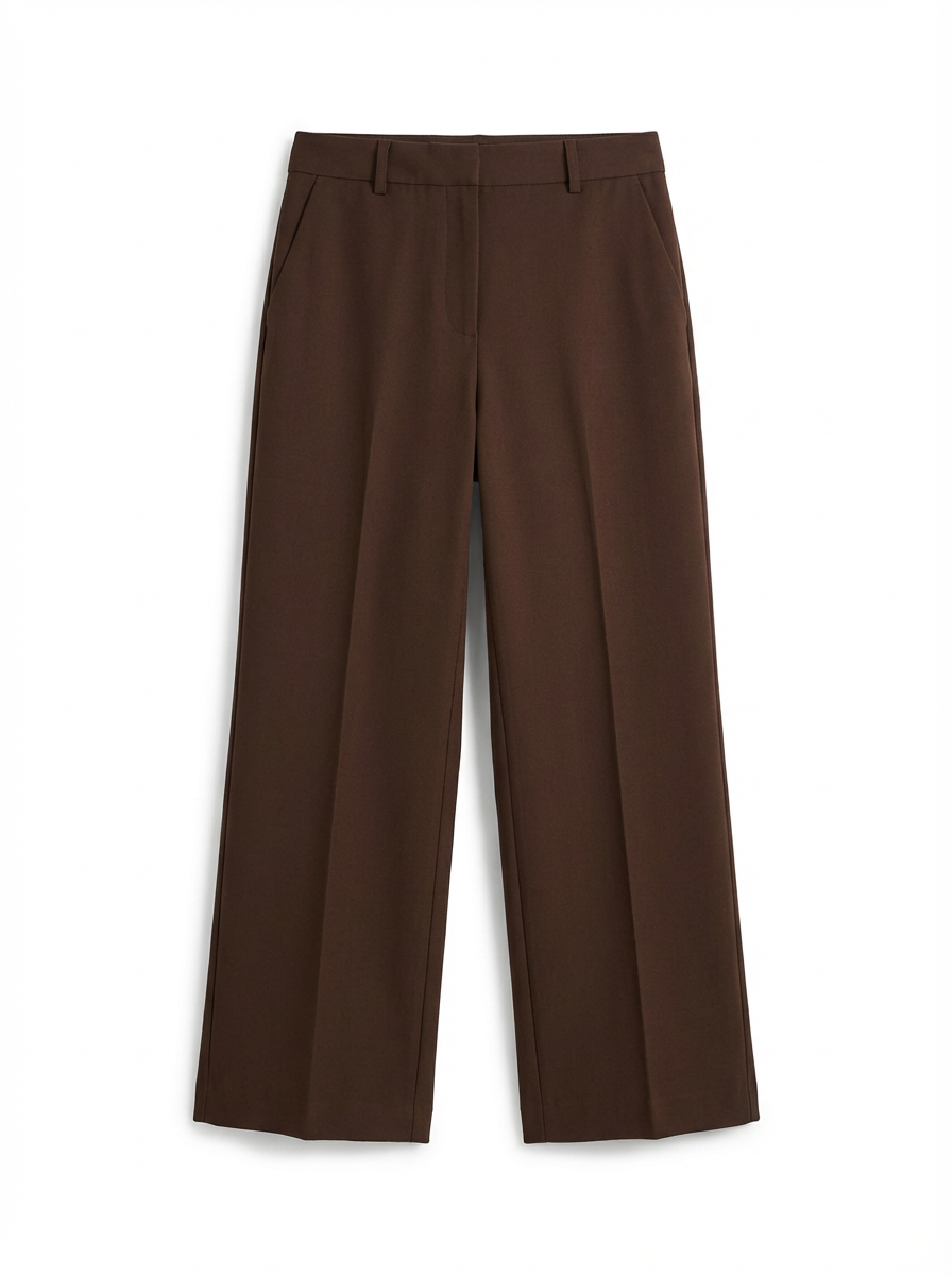 Pantalon large marron