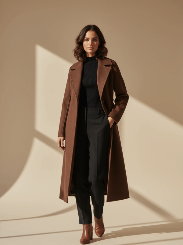 The "Luxe Drapé" Coat
