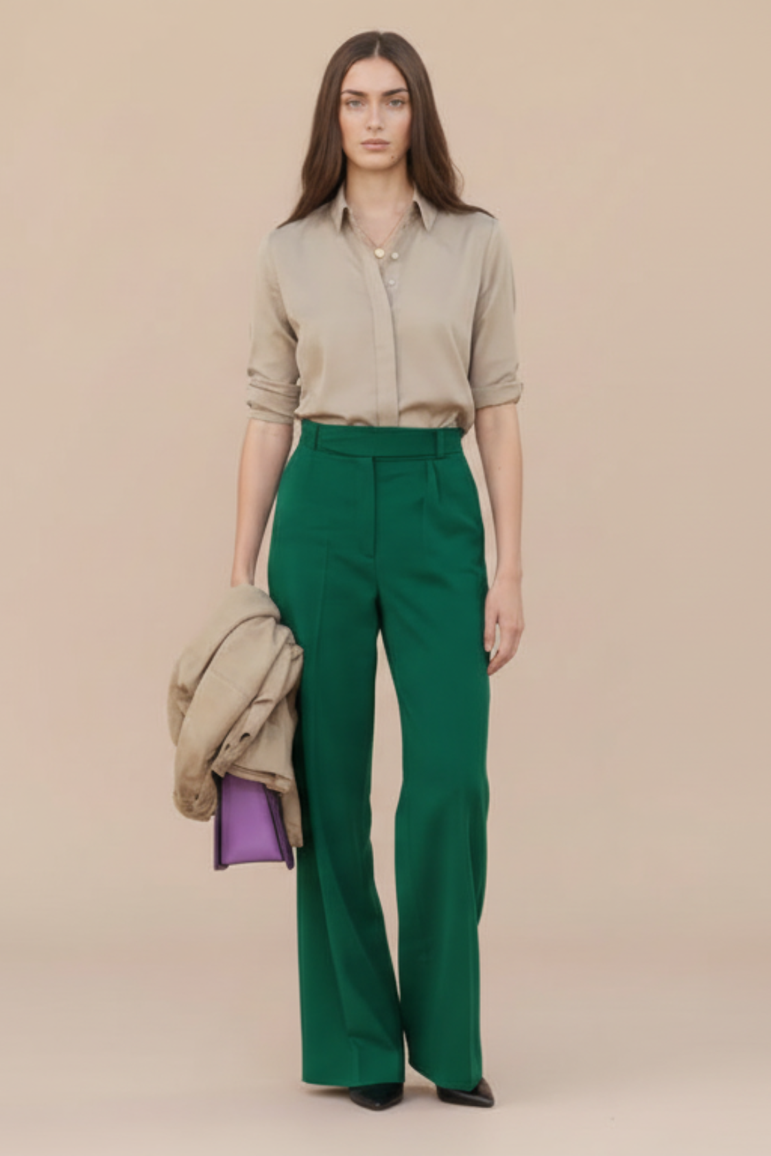 Beige Doré & Vert Impérial