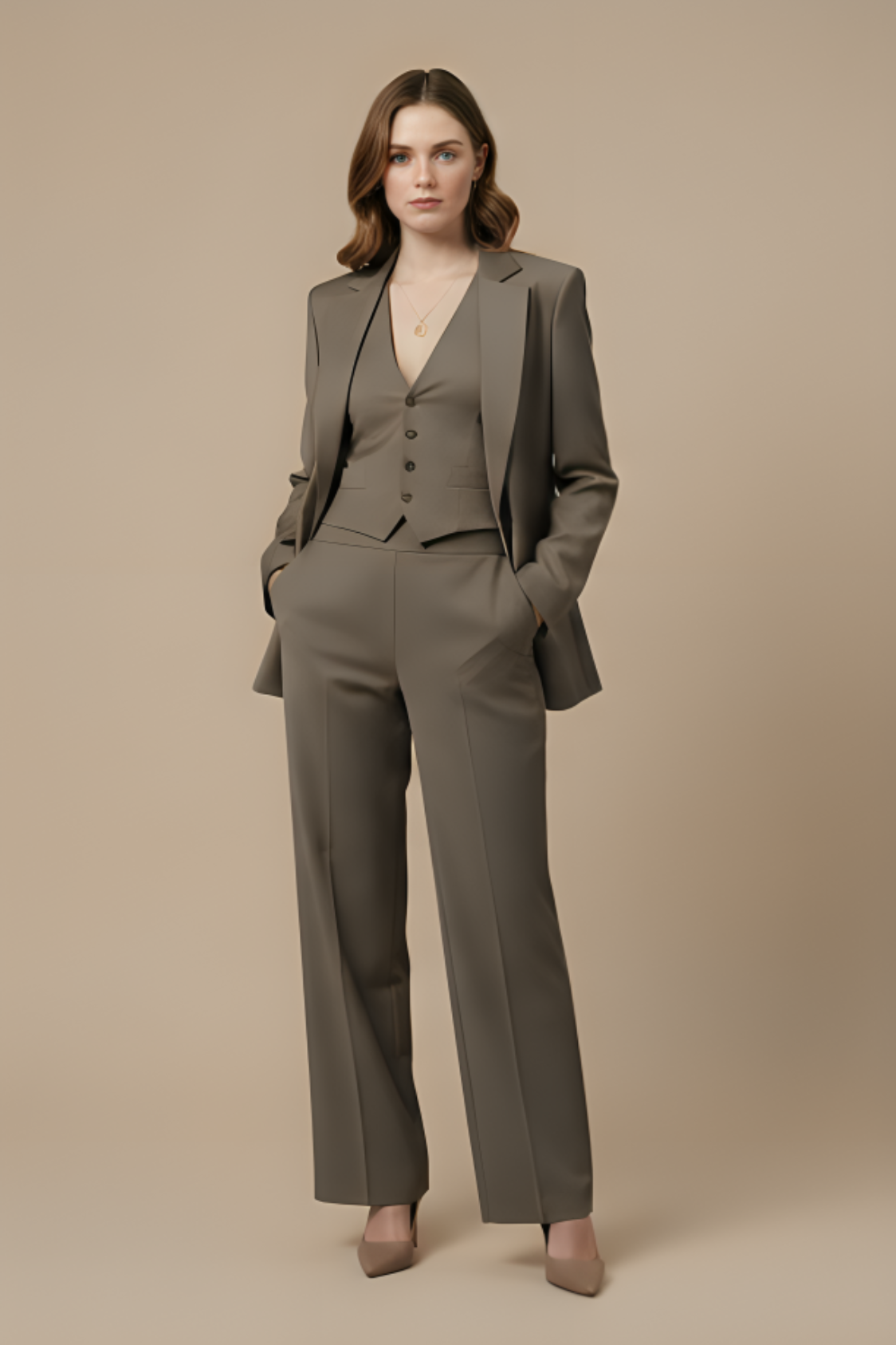 Taupe Grège — Le Costume 3 Pièces